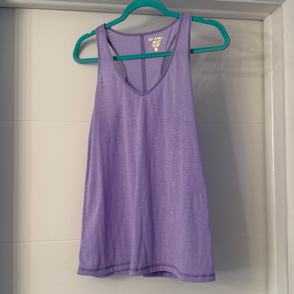 Lilly Pulitzer Anisa Luxletic V-Neck Racerback Swing Tank S